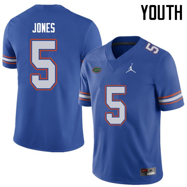 Jordan Brand Youth #5 Emory Jones Florida Gators College Football Jerseys Royal